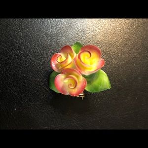 Cara China Staffordshire Brooch